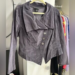 Lane Bryant size 18 charcoal gray corduroy jacket